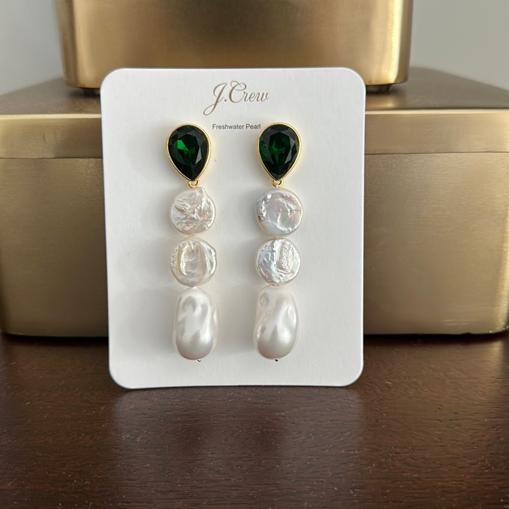 J. Crew pearl drop earrings